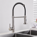 Artifice Home Chef High Arc Pull Down Kitchen Faucet, Single Handle Kitchen Sink Faucet with Dual Function Sprayer, Solid Brass Core