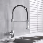Artifice Home Chef High Arc Pull Down Kitchen Faucet, Single Handle Kitchen Sink Faucet with Dual Function Sprayer, Solid Brass Core