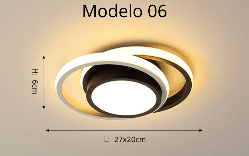 Minimalist 24W LED Chandelier - 3-Color Switchable Light - 11 Styles Available