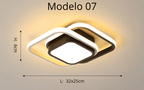 Minimalist 24W LED Chandelier - 3-Color Switchable Light - 11 Styles Available