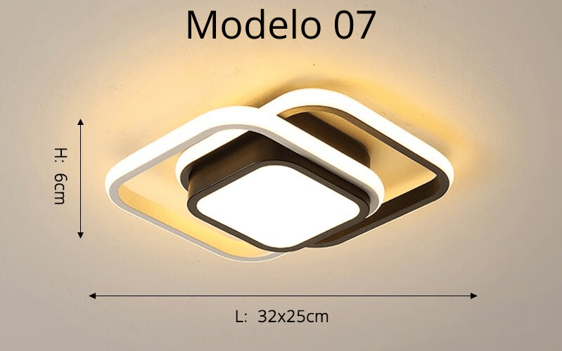 Minimalist 24W LED Chandelier - 3-Color Switchable Light - 11 Styles Available
