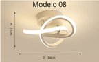 Minimalist 24W LED Chandelier - 3-Color Switchable Light - 11 Styles Available