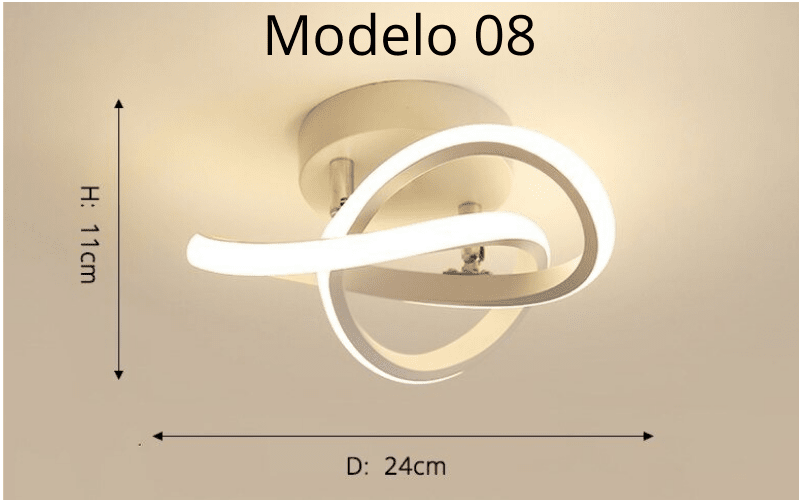 Minimalist 24W LED Chandelier - 3-Color Switchable Light - 11 Styles Available