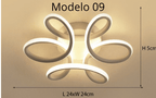 Minimalist 24W LED Chandelier - 3-Color Switchable Light - 11 Styles Available