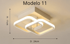Minimalist 24W LED Chandelier - 3-Color Switchable Light - 11 Styles Available