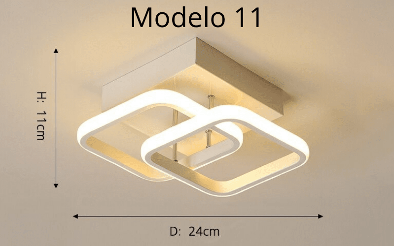 Minimalist 24W LED Chandelier - 3-Color Switchable Light - 11 Styles Available