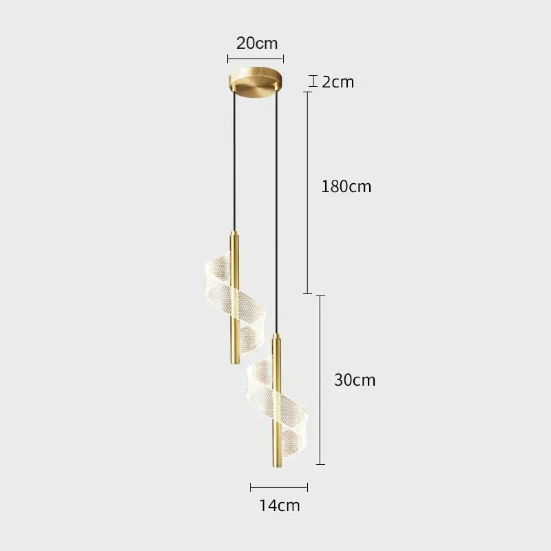 Luxury Grow LED Pendant Bedside Lamp