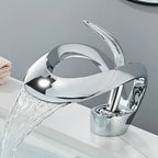 Hertz bathroom mixer tap with waterfall effect.