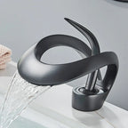 Hertz bathroom mixer tap with waterfall effect.