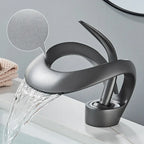 Hertz bathroom mixer tap with waterfall effect.