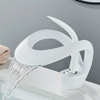 Hertz bathroom mixer tap with waterfall effect.