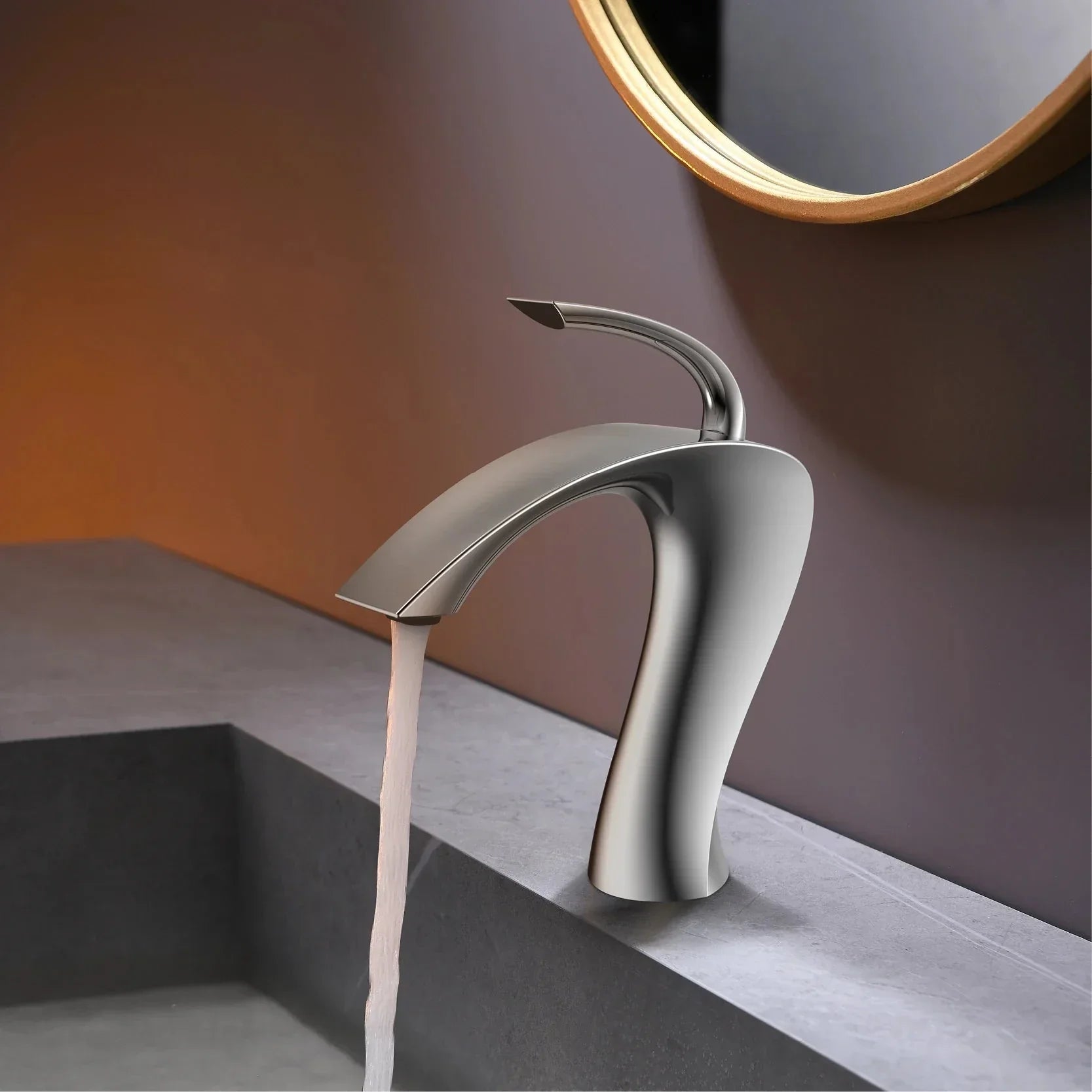 Glamour Diamond Deck Mount Bathroom Faucet