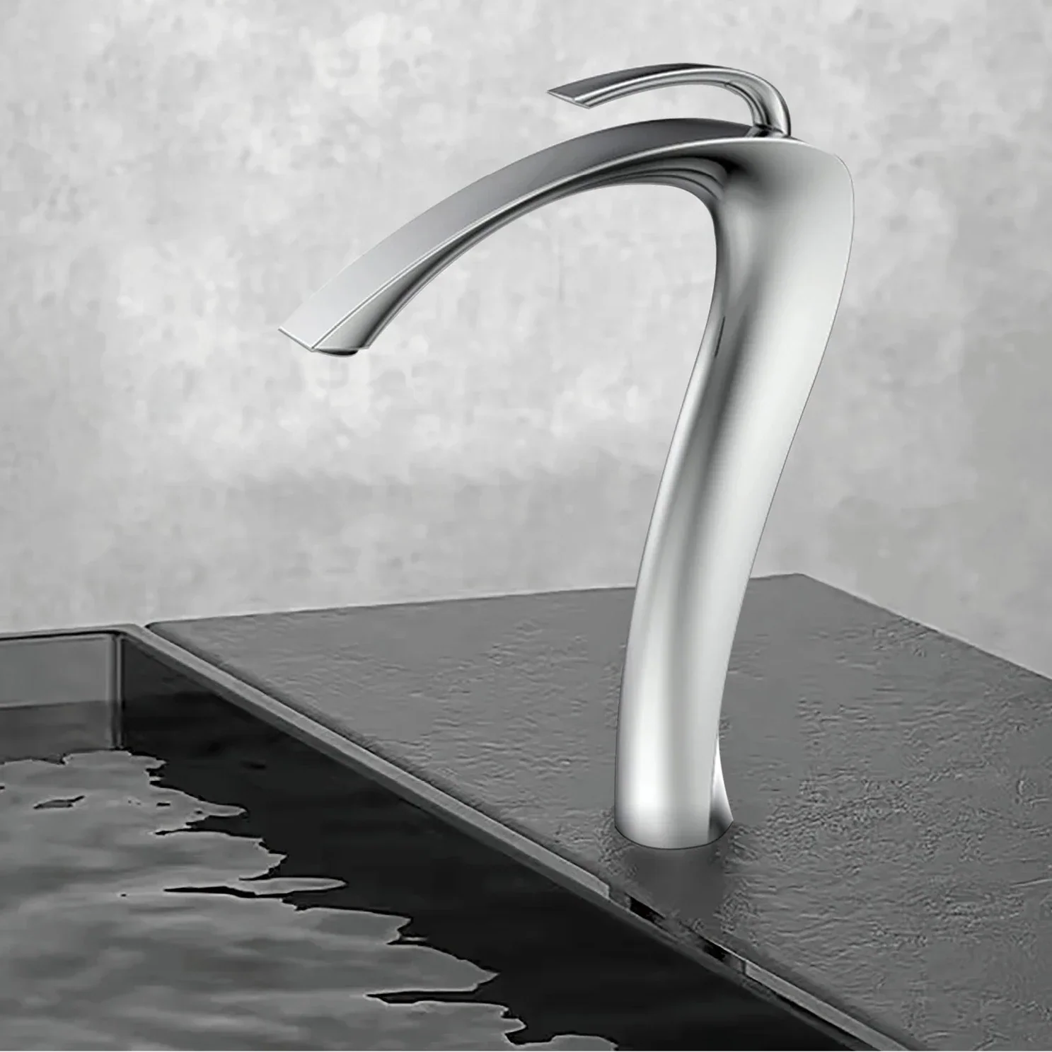Luxury Sepertino Deck Mount Bathroom Faucet