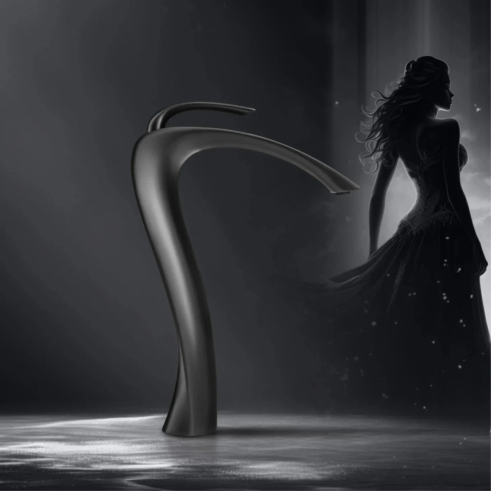 Luxury Sepertino Deck Mount Bathroom Faucet
