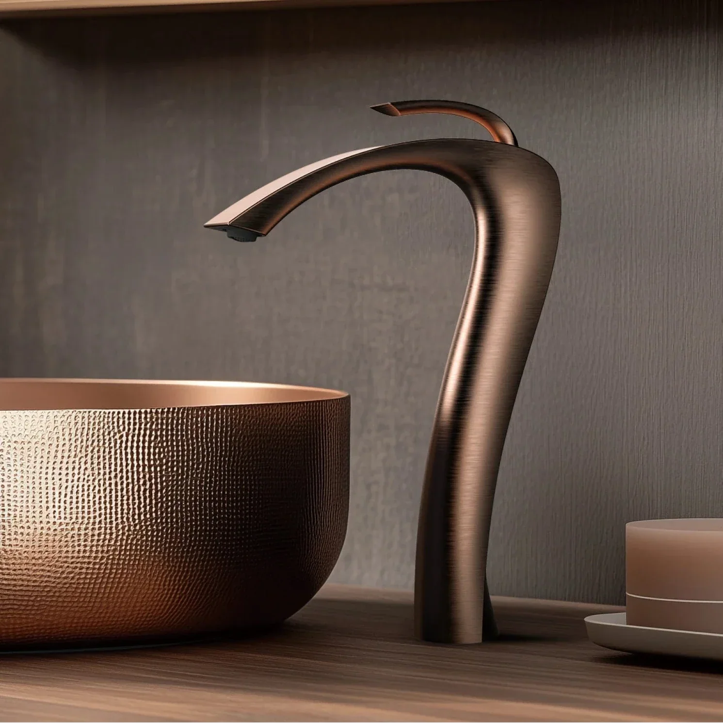 Luxury Sepertino Deck Mount Bathroom Faucet