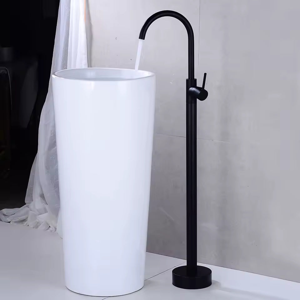 Tall Floor-Mount Bathroom Faucet