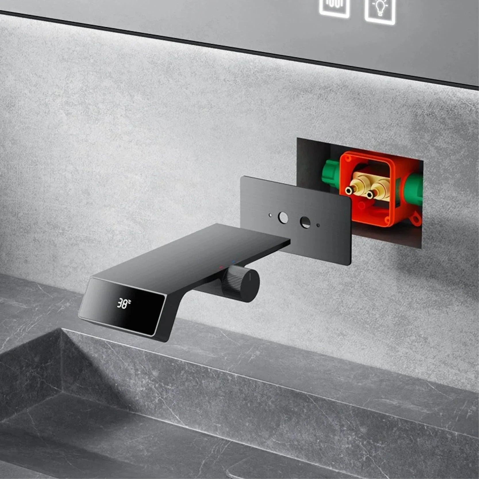 Moofer Clean High-End Digital Bathroom Faucet