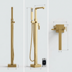 Artifice Home Retrover Floor-Mount Freestanding Tub Filler with Hand Shower