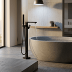 Artifice Home Retrover Floor-Mount Freestanding Tub Filler with Hand Shower