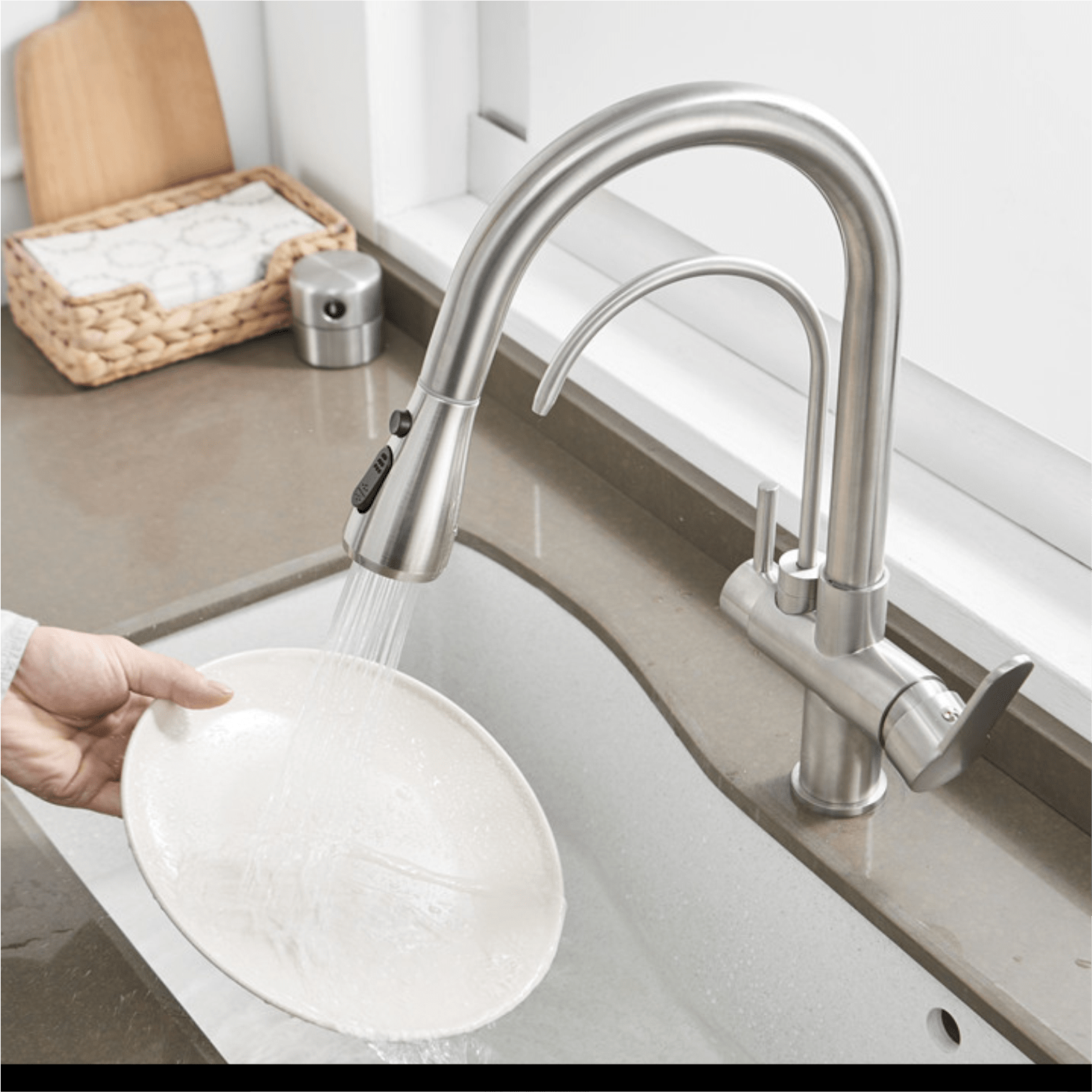 Artifice Home Touch-Activated Gourmet Kitchen Faucet with Water Filter Way