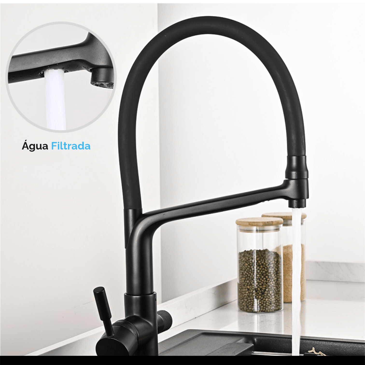 Artifice Home Essential Kitchen Faucet with Water Filter Way