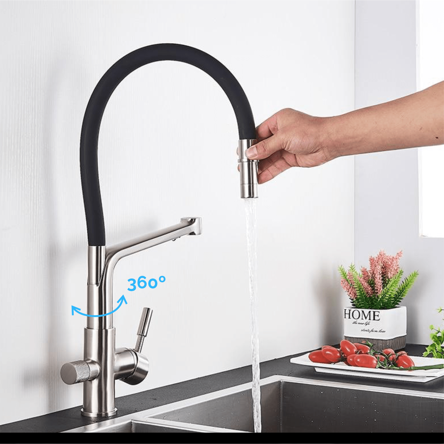 Artifice Home Essential Kitchen Faucet with Water Filter Way