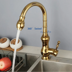 Brempo Gourmet Kitchen Faucet in Polished Gold