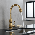 Brempo Gourmet Kitchen Faucet in Polished Gold