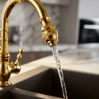 Brempo Gourmet Kitchen Faucet in Polished Gold