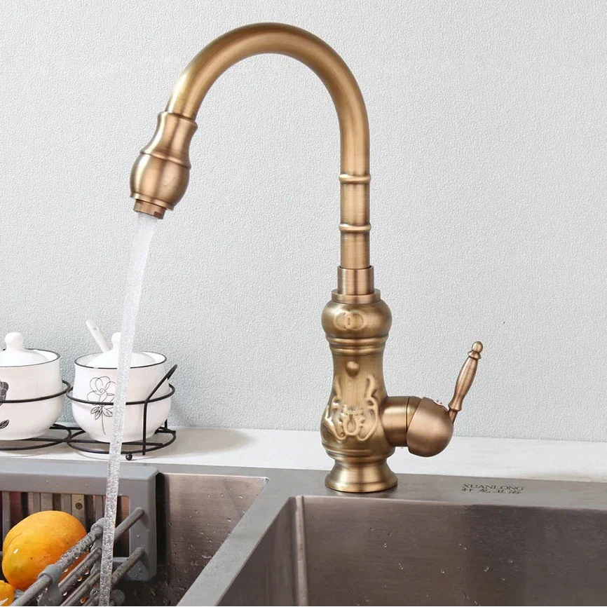 Brempo Gourmet Kitchen Faucet in Polished Gold