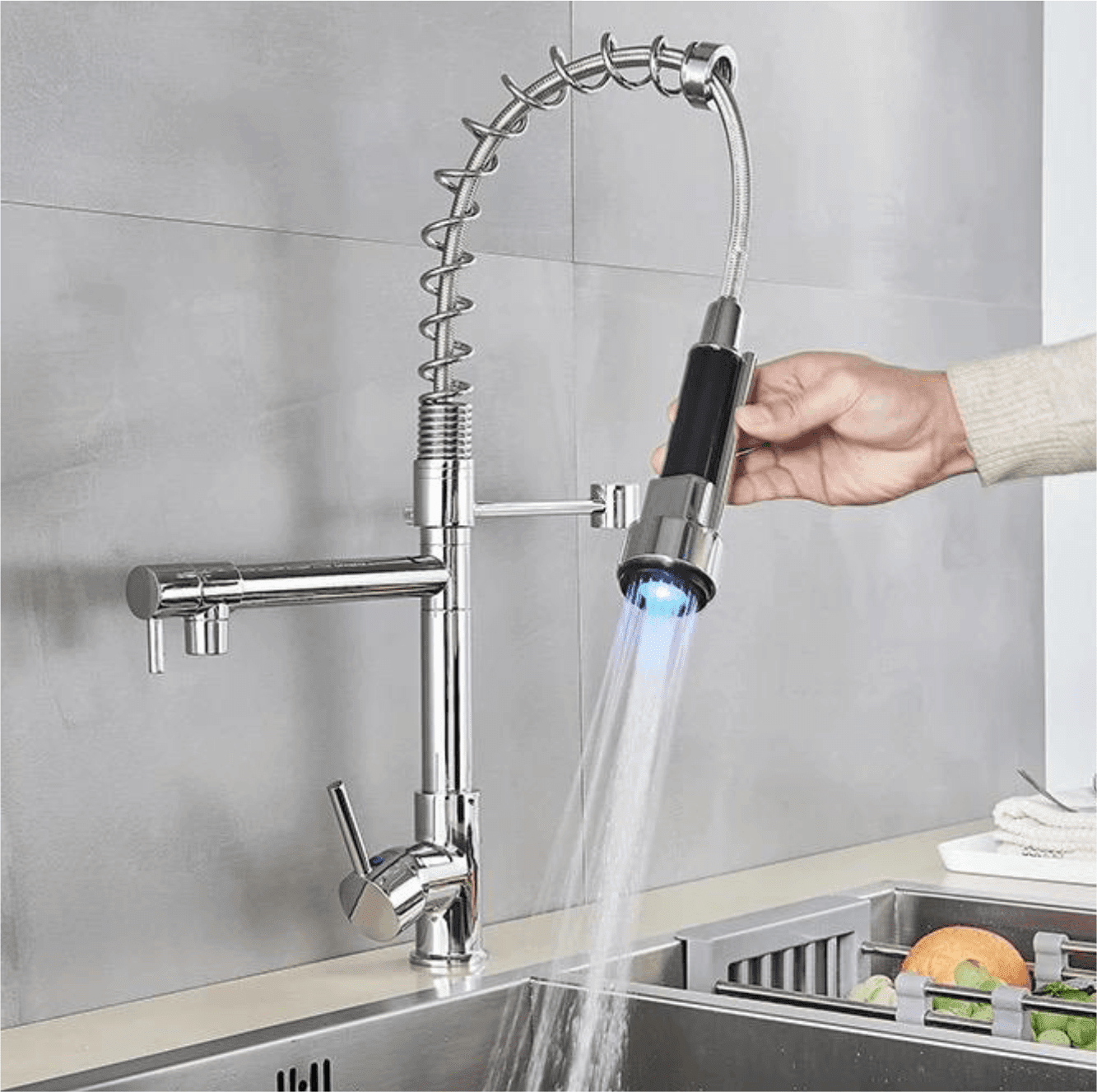 Artifice Home Groove LED Gourmet Kitchen Faucet
