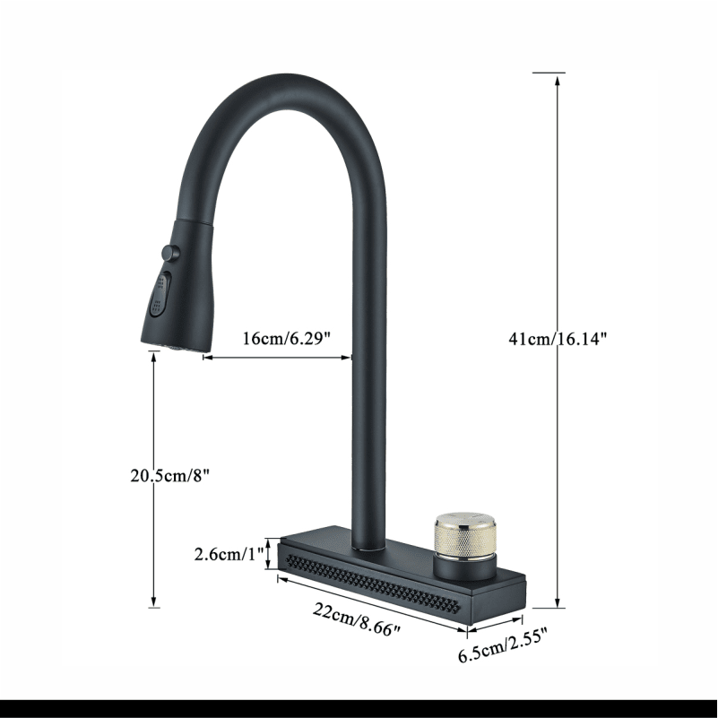 Gourmet Kitchen Faucet with Waterfall