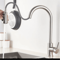 Artifice Home Vienna High Arc Pull Down Kitchen Faucet, Single Handle Kitchen Sink Faucet with 3 Mode Triple Function Sprayer, Solid Brass