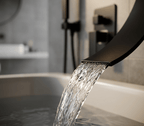 AquaStream Luxe Wall-Mounted Single-Handle Bathtub Mixer Faucet