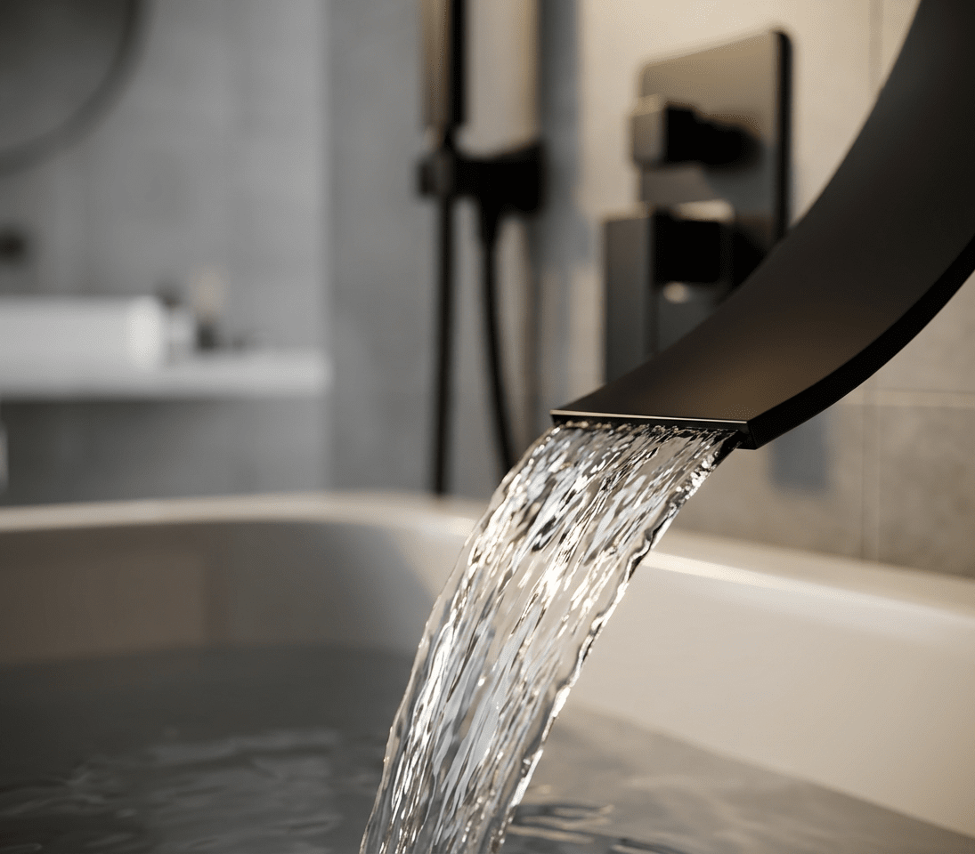 AquaStream Luxe Wall-Mounted Single-Handle Bathtub Mixer Faucet