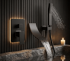 AquaStream Luxe Wall-Mounted Single-Handle Bathtub Mixer Faucet