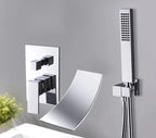 AquaStream Luxe Wall-Mounted Single-Handle Bathtub Mixer Faucet
