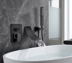 AquaStream Luxe Wall-Mounted Single-Handle Bathtub Mixer Faucet