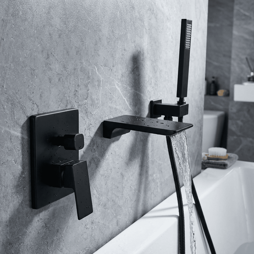 The HydroLux Elite Single-Handle Wall-Mounted Tub Filler Faucet