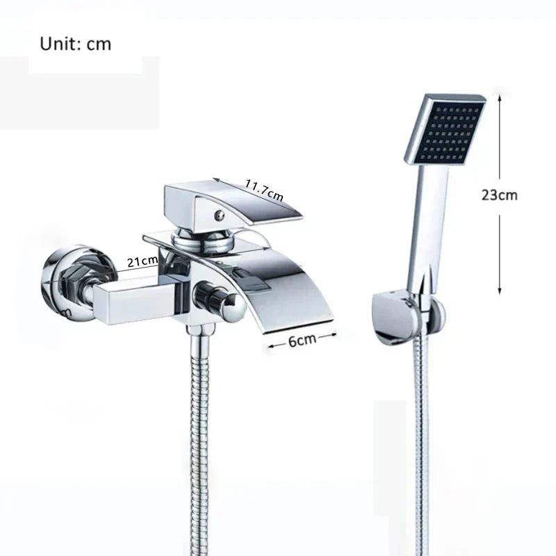 HydroGlow Single-Handle Wall-Mounted Tub Filler Chandelier Faucet