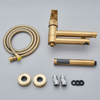 Wall-Mounted Single-Handle Bathtub Faucet with Handheld Shower - Troover