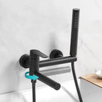 Wall-Mounted Single-Handle Bathtub Faucet with Handheld Shower - Troover