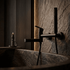 Wall-Mounted Single-Handle Bathtub Faucet with Handheld Shower - Troover
