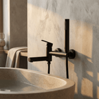 Wall-Mounted Single-Handle Bathtub Faucet with Handheld Shower - Troover