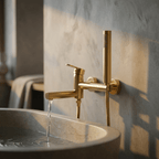 Wall-Mounted Single-Handle Bathtub Faucet with Handheld Shower - Troover