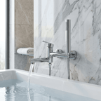 Wall-Mounted Single-Handle Bathtub Faucet with Handheld Shower - Troover