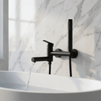 Wall-Mounted Single-Handle Bathtub Faucet with Handheld Shower - Troover