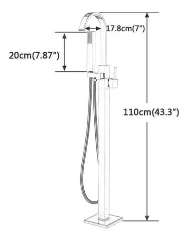 Artifice Home Curty Luxury Freestanding Bathtub Faucet - Chrome