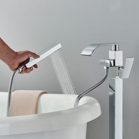 Kardec Floor-Mounted Waterfall Bathtub Faucet with Mixer