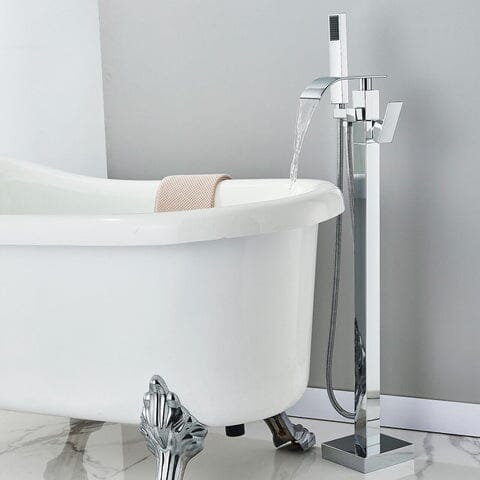 Kardec Floor-Mounted Waterfall Bathtub Faucet with Mixer